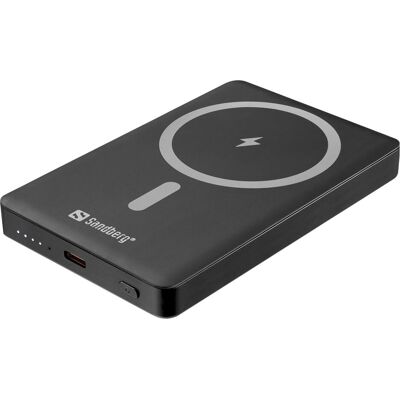 Sandberg Magnet Powerbank, 10000, Saver (10000 mAh, 20 W), Powerbank, Schwarz Sandberg Magnet Powerbank, 10000, Saver (10000 mAh, 20 W), Powerbank, Schwarz