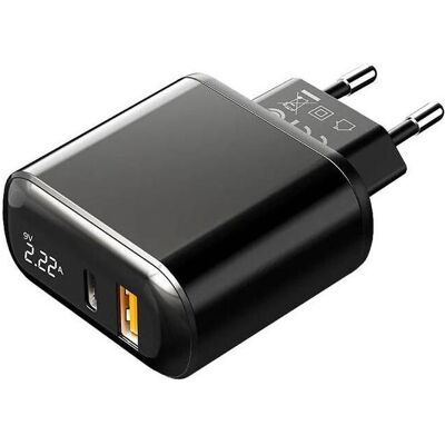 Mcdodo Wall charger CH-7170 PD 20W 2xUSB + USB-C (black) (20 W, 1 Port), USB Ladegerät, Schwarz Mcdodo Wall charger CH-7170 PD 20W 2xUSB + USB-C (black) (20 W, 1 Port), USB Ladegerät, Schwarz