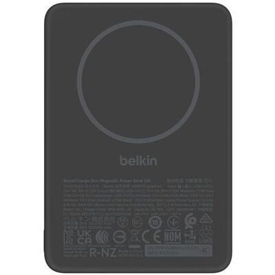 Belkin BOOSTCHARGE 10k 75w Slim Magnetic Powe (10000 mAh, 7.50 W), Powerbank, Schwarz Belkin BOOSTCHARGE 10k 75w Slim Magnetic Powe (10000 mAh, 7.50 W), Powerbank, Schwarz