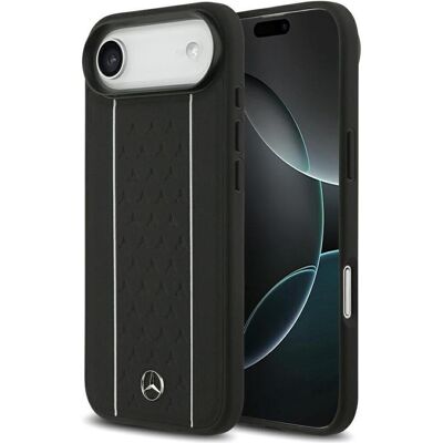 Mercedes Leather Star Pattern Stripes MagSafe Case for iPhone Air Black (Apple iPhone 15 Pro Max), Smartphone Hülle, Schwarz Mercedes Leather Star Pattern Stripes MagSafe Case for iPhone Air Black (Apple iPhone 15 Pro Max), Smartphone Hülle, Schwarz