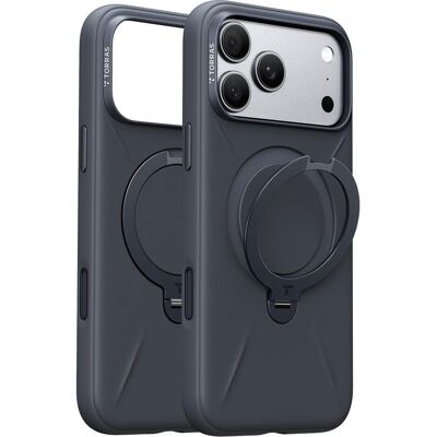 Torras OStand Q3 Silicone (Apple iPhone 17 Pro, Apple iPhone 18 Pro), Smartphone Hülle, Schwarz, Weiss Torras OStand Q3 Silicone (Apple iPhone 17 Pro, Apple iPhone 18 Pro), Smartphone Hülle, Schwarz, Weiss