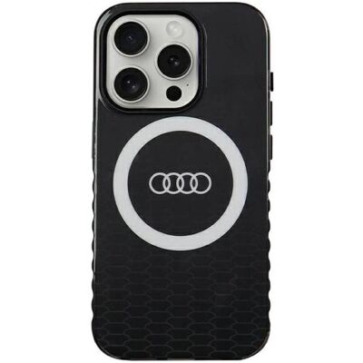 Audi IML Big Logo MagSafe Case iPhone 15 Pro 6.1" czarny/black hardcase AU-IMLMIP15P-Q5/D2-BK (Apple iPhone 15 Pro), Smartphone Hülle, Schwarz Audi IML Big Logo MagSafe Case iPhone 15 Pro 6.1" czarny/black hardcase AU-IMLMIP15P-Q5/D2-BK (Apple iPhone 15 Pro), Smartphone Hülle, Schwarz