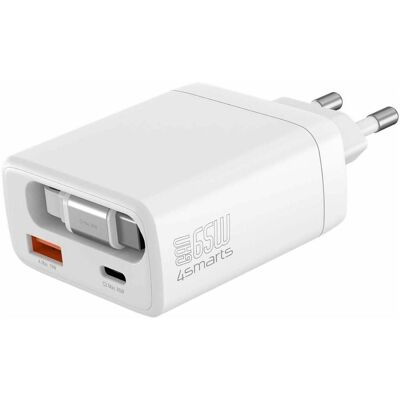 4smarts Netzladeger??t PDPlug Slim 65W GaN Jojo, wei?? (65 W, 2 Ports), USB Ladegerät, Weiss 4smarts Netzladeger??t PDPlug Slim 65W GaN Jojo, wei?? (65 W, 2 Ports), USB Ladegerät, Weiss