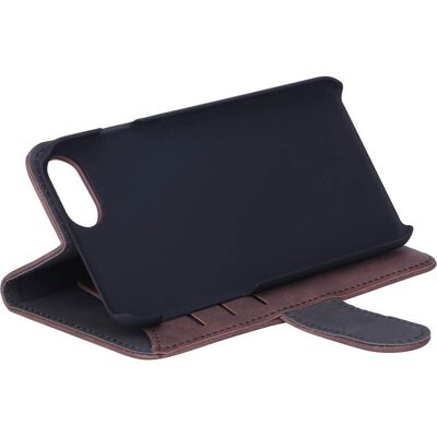 Apple iPhone SE Brieftasche Braun Nubuk Leder - Handyhülle Apple iPhone SE Brieftasche Braun Nubuk Leder - Handyhülle