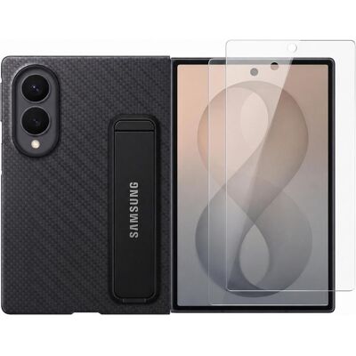Carbon Standing Case (Samsung Galaxy Z Fold8), Smartphone Hülle, Schwarz Carbon Standing Case (Samsung Galaxy Z Fold8), Smartphone Hülle, Schwarz