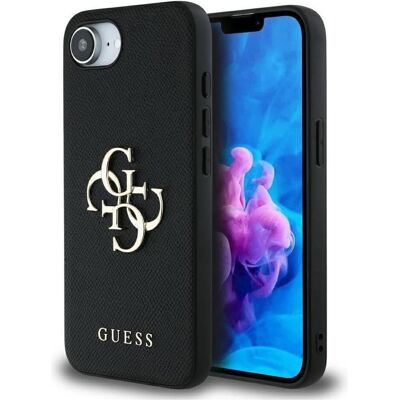 Guess Back panel cover Apple PU Grained 4G Metal Logo Case for iPhone SE4 Black (Apple iPhone 16e, Apple iPhone 17e), Smartphone Hülle, Schwarz Guess Back panel cover Apple PU Grained 4G Metal Logo Case for iPhone SE4 Black (Apple iPhone 16e, Apple iPhone 17e), Smartphone Hülle, Schwarz