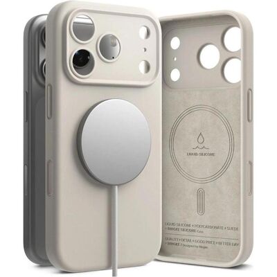 Ringke Silicone Magnetic MagSafe (Apple iPhone 17 Pro), Smartphone Hülle, Beige Ringke Silicone Magnetic MagSafe (Apple iPhone 17 Pro), Smartphone Hülle, Beige