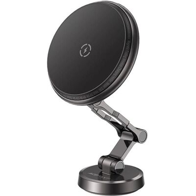 Acefast D30 Magnetic Folding Dashboard Holder with 15W Inductive Charger - Black, Smartphone Halterung, Schwarz Acefast D30 Magnetic Folding Dashboard Holder with 15W Inductive Charger - Black, Smartphone Halterung, Schwarz