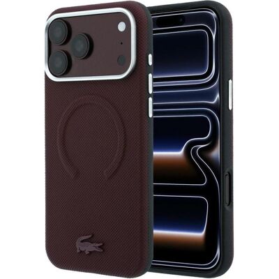 Lacoste Etui Petit Pique Embossed MagSafe do iPhone 18 Pro Max / 17 Pro Max burgundowy (Apple iPhone 17 Pro Max, Apple iPhone 18 Pro Max), Smartphone Hülle, Rot Lacoste Etui Petit Pique Embossed MagSafe do iPhone 18 Pro Max / 17 Pro Max burgundowy (Apple iPhone 17 Pro Max, Apple iPhone 18 Pro Max), Smartphone Hülle, Rot