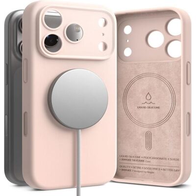 Ringke Silicone Magnetic Magsafe Iphone 18 Pro Pink Sand (Apple iPhone 17 Pro, Apple iPhone 18 Pro), Smartphone Hülle, Pink Ringke Silicone Magnetic Magsafe Iphone 18 Pro Pink Sand (Apple iPhone 17 Pro, Apple iPhone 18 Pro), Smartphone Hülle, Pink