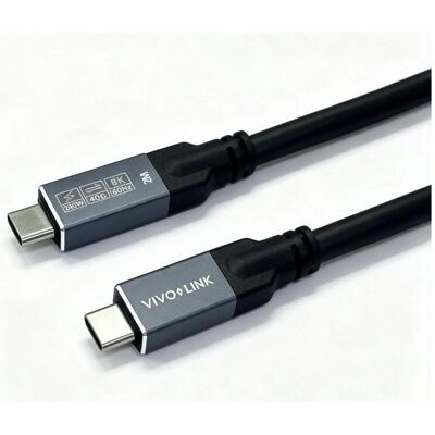 Vivolink USB-C to USB-C Cable 2m - (2 m, USB 4, 100 W), USB Kabel Vivolink USB-C to USB-C Cable 2m - (2 m, USB 4, 100 W), USB Kabel