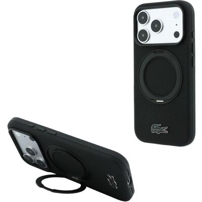 Lacoste Case Petit Pique with Ring Stand MagSafe for iPhone 18 Pro Max / 17 Pro Max black (Apple iPhone 17 Pro Max, Apple iPhone 18 Pro Max), Smartphone Hülle, Schwarz Lacoste Case Petit Pique with Ring Stand MagSafe for iPhone 18 Pro Max / 17 Pro Max black (Apple iPhone 17 Pro Max, Apple iPhone 18 Pro Max), Smartphone Hülle, Schwarz