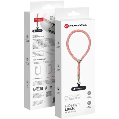 Forcell F-DESIGN L8X36 Handy-Handgelenkband mit verstellbarer Länge (max. 18 cm in der Schlaufe) rosa-weiss, Handykette, Weiss, Rosa Forcell F-DESIGN L8X36 Handy-Handgelenkband mit verstellbarer Länge (max. 18 cm in der Schlaufe) rosa-weiss, Handykette, Weiss, Rosa