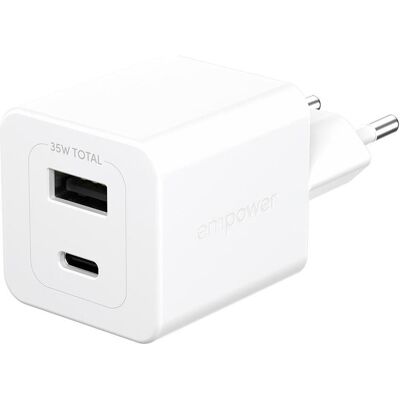 PanzerGlass Empower Turbo (35 W, 2 Ports), USB Ladegerät, Weiss PanzerGlass Empower Turbo (35 W, 2 Ports), USB Ladegerät, Weiss