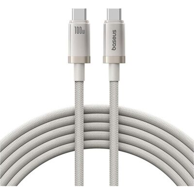 Baseus USB-C to USB-C Cable Titanium, 100W, 5A, 2m, Silver (2 m, 100 W), USB Kabel Baseus USB-C to USB-C Cable Titanium, 100W, 5A, 2m, Silver (2 m, 100 W), USB Kabel