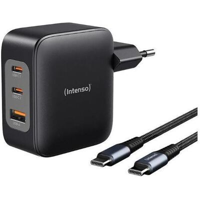 Intenso Cables and wires POWER ADAPTER USB-C GAN +C520C/7810010 (100 W, 3 Ports), USB Ladegerät, Schwarz Intenso Cables and wires POWER ADAPTER USB-C GAN +C520C/7810010 (100 W, 3 Ports), USB Ladegerät, Schwarz