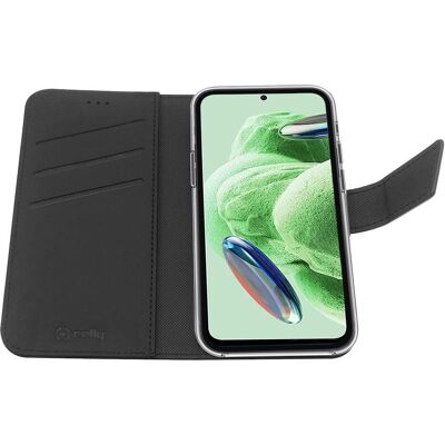 Celly Wally Tasche für Xiaomi Redmi Note (Xiaomi Redmi Note 12 5G), Smartphone Hülle, Schwarz Celly Wally Tasche für Xiaomi Redmi Note (Xiaomi Redmi Note 12 5G), Smartphone Hülle, Schwarz