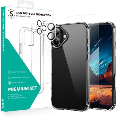 SiGN 360 Complete Protection Package for iPhone 16 (Apple iPhone 16), Smartphone Schutzfolie SiGN 360 Complete Protection Package for iPhone 16 (Apple iPhone 16), Smartphone Schutzfolie