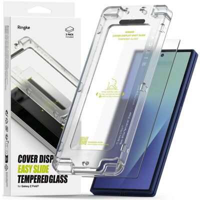 Ringke - Cover Display Easy Slide Tempered Glass (2 pack) - Samsung Galaxy Z Fold7 - Clear (2 Stk., Samsung Galaxy Z Fold7), Smartphone Schutzfolie, Transparent Ringke - Cover Display Easy Slide Tempered Glass (2 pack) - Samsung Galaxy Z Fold7 - Clear (2 Stk., Samsung Galaxy Z Fold7), Smartphone Schutzfolie, Transparent