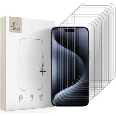 Spigen Tech-Protect Bundle Hartglas 10-Paket Iphone 15 Pro Max Klar (10 Stk., Apple iPhone 15 Pro Max), Smartphone Schutzfolie, Transparent Spigen Tech-Protect Bundle Hartglas 10-Paket Iphone 15 Pro Max Klar (10 Stk., Apple iPhone 15 Pro Max), Smartphone Schutzfolie, Transparent