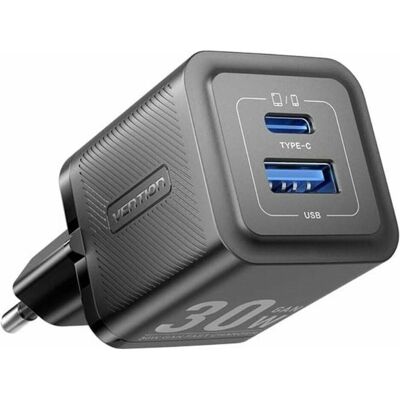 Vention FEQB0-EU Wand Ladegerät - USB-C, USB-A, 30W - Schwarz Vention FEQB0-EU Wand Ladegerät - USB-C, USB-A, 30W - Schwarz