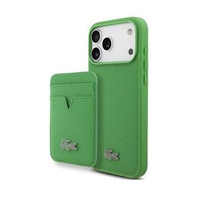Lacoste Iconic Petit Pique MagSafe Case + Wallet for iPhone 17 Pro Max Green (Apple iPhone 17 Pro Max), Smartphone Hülle, Grün Lacoste Iconic Petit Pique MagSafe Case + Wallet for iPhone 17 Pro Max Green (Apple iPhone 17 Pro Max), Smartphone Hülle, Grün