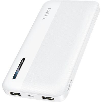 LogiLink PA0338WRF (10000 mAh, 12 W, 37 Wh), Powerbank, Weiss LogiLink PA0338WRF (10000 mAh, 12 W, 37 Wh), Powerbank, Weiss