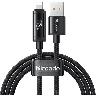 Mcdodo - Data Cable (CA-7970) - USB-A to Lightning, Dual LED Display, 3A, 1.2m - Black (1.20 m), USB Kabel Mcdodo - Data Cable (CA-7970) - USB-A to Lightning, Dual LED Display, 3A, 1.2m - Black (1.20 m), USB Kabel