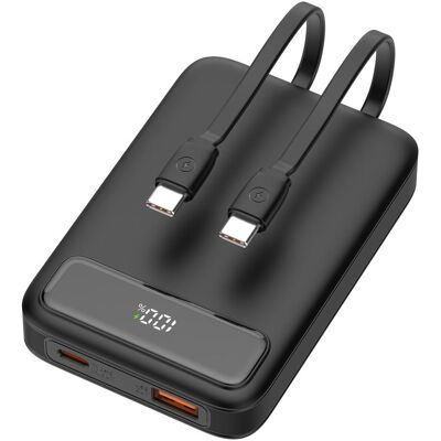 Deltaco PowerBank, 10 000mAh, x2 USB-C,20W (10000 mAh, 20 W, 38.50 Wh), Powerbank, Schwarz Deltaco PowerBank, 10 000mAh, x2 USB-C,20W (10000 mAh, 20 W, 38.50 Wh), Powerbank, Schwarz