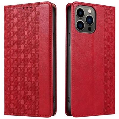 Hurtel Magnet Strap Case iPhone 14 Plus Hülle mit Flip Wallet Mini Lanyard Ständer Rot (Apple iPhone 14 Plus), Smartphone Hülle, Rot Hurtel Magnet Strap Case iPhone 14 Plus Hülle mit Flip Wallet Mini Lanyard Ständer Rot (Apple iPhone 14 Plus), Smartphone Hülle, Rot