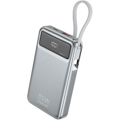 LogiLink Prüfen (10000 mAh, 35 W, 38.50 Wh), Powerbank, Grau LogiLink Prüfen (10000 mAh, 35 W, 38.50 Wh), Powerbank, Grau
