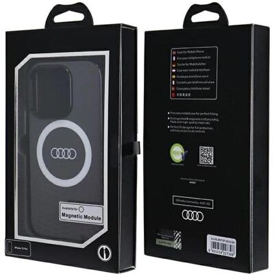 Audi IML Big Logo MagSafe Case iPhone 15 Pro 6.1" czarny/black hardcase AU-IMLMIP15P-Q5/D2-BK (Apple iPhone 15 Pro), Smartphone Hülle, Schwarz Audi IML Big Logo MagSafe Case iPhone 15 Pro 6.1" czarny/black hardcase AU-IMLMIP15P-Q5/D2-BK (Apple iPhone 15 Pro), Smartphone Hülle, Schwarz