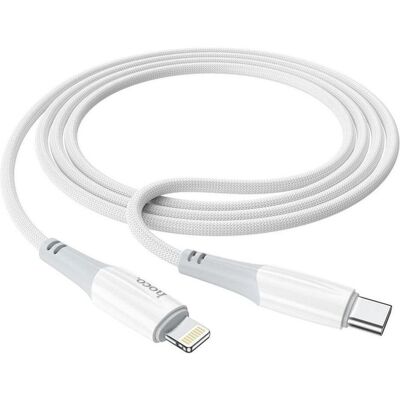 Hoco Cable cable Type C to Lightning PD 3A 20W X70 1 m white (1 m, USB 3.2 Gen 2, 20 W), USB Kabel Hoco Cable cable Type C to Lightning PD 3A 20W X70 1 m white (1 m, USB 3.2 Gen 2, 20 W), USB Kabel