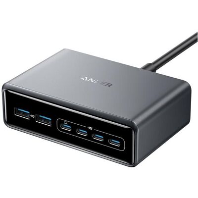 Anker Prime GaN Ladegerät (200 W, 6 Ports), USB Ladegerät, Schwarz Anker Prime GaN Ladegerät (200 W, 6 Ports), USB Ladegerät, Schwarz