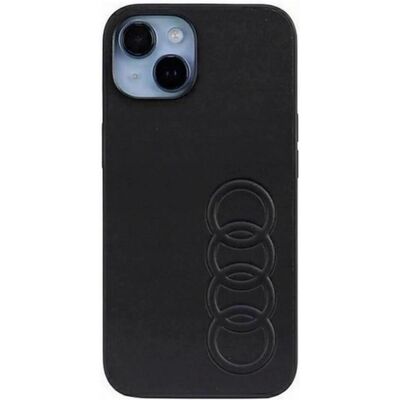 Audi Synthetic Leather iPhone 14 6.1" czarny/black hardcase AU-TPUPCIP14-TT/D1-BK (Apple iPhone 14), Smartphone Hülle, Schwarz Audi Synthetic Leather iPhone 14 6.1" czarny/black hardcase AU-TPUPCIP14-TT/D1-BK (Apple iPhone 14), Smartphone Hülle, Schwarz