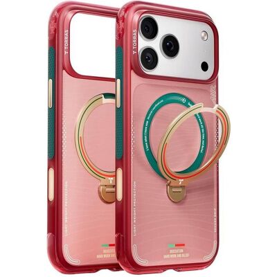 Torras - Ostand Q3 Air Series - iPhone 17 Pro - Wave of Passion (Apple iPhone 17 Pro), Smartphone Hülle, Rot Torras - Ostand Q3 Air Series - iPhone 17 Pro - Wave of Passion (Apple iPhone 17 Pro), Smartphone Hülle, Rot