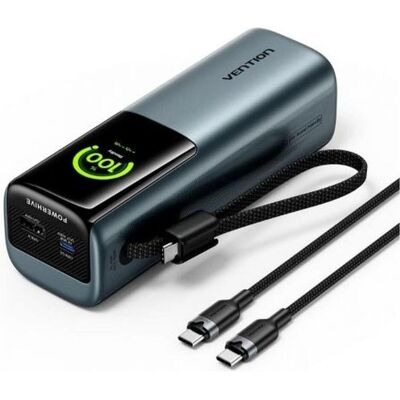 Vention 20,000 mAh - 100 W External Battery (20000 mAh, 165 W), Powerbank, Grau Vention 20,000 mAh - 100 W External Battery (20000 mAh, 165 W), Powerbank, Grau