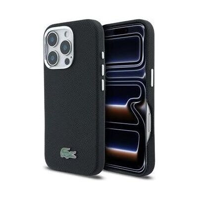 Lacoste PVC Iconic Petit Pique Metal Logo MagSafe Rückseite für iPhone 16 Pro Schwarz (Apple iPhone 16 Pro), Smartphone Hülle, Schwarz Lacoste PVC Iconic Petit Pique Metal Logo MagSafe Rückseite für iPhone 16 Pro Schwarz (Apple iPhone 16 Pro), Smartphone Hülle, Schwarz