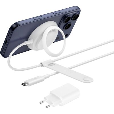 Belkin UltraCharge Ladepad Qi2 25W mit Netzteil weiss WIA014kqWH (25 W), Wireless Charger, Weiss Belkin UltraCharge Ladepad Qi2 25W mit Netzteil weiss WIA014kqWH (25 W), Wireless Charger, Weiss
