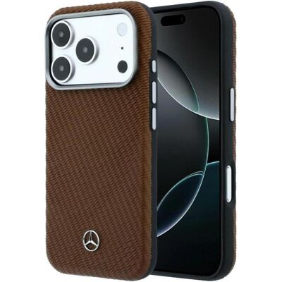 Mercedes PU-Leder Semi-Wrap MagSafe-Hülle für iPhone 17 Pro Camel (Apple iPhone 17 Pro), Smartphone Hülle, Braun Mercedes PU-Leder Semi-Wrap MagSafe-Hülle für iPhone 17 Pro Camel (Apple iPhone 17 Pro), Smartphone Hülle, Braun