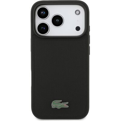 Lacoste Iconic Petit Pique MagSafe Case + Wallet for iPhone 17 Pro Black (Apple iPhone 17 Pro), Smartphone Hülle, Schwarz Lacoste Iconic Petit Pique MagSafe Case + Wallet for iPhone 17 Pro Black (Apple iPhone 17 Pro), Smartphone Hülle, Schwarz