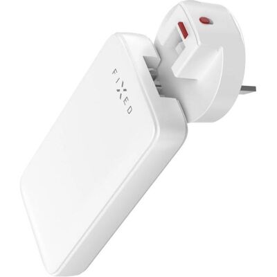 Fixed Schlanker Reisender 2xusb-C-Reiseberker Világadapter Gan 45W, weiss (45 W, 2 Ports), USB Ladegerät, Weiss Fixed Schlanker Reisender 2xusb-C-Reiseberker Világadapter Gan 45W, weiss (45 W, 2 Ports), USB Ladegerät, Weiss