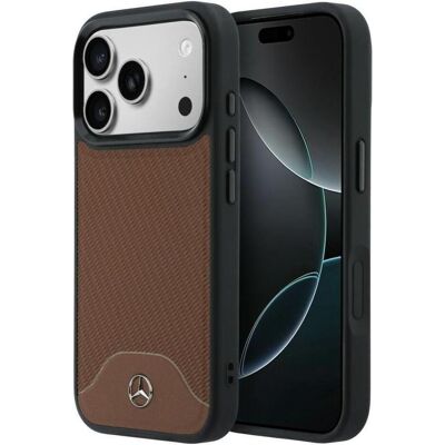 Mercedes Case Leather Wood Effect and Curve MagSafe for iPhone 17 Pro Max camel (Apple iPhone 17 Pro Max), Smartphone Hülle, Braun Mercedes Case Leather Wood Effect and Curve MagSafe for iPhone 17 Pro Max camel (Apple iPhone 17 Pro Max), Smartphone Hülle, Braun