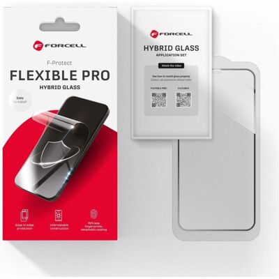 Forcell Protective glass Flexible Nano Glass 5D for iPhone 16 black (Apple iPhone 16), Smartphone Schutzfolie, Schwarz Forcell Protective glass Flexible Nano Glass 5D for iPhone 16 black (Apple iPhone 16), Smartphone Schutzfolie, Schwarz