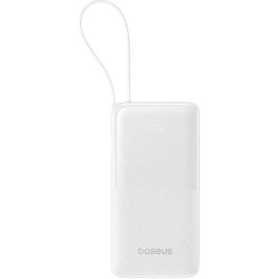 Baseus Powerbank Bipow 2 10000mAh 20W (White) (10000 mAh), Powerbank, Weiss Baseus Powerbank Bipow 2 10000mAh 20W (White) (10000 mAh), Powerbank, Weiss