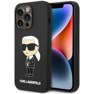 Karl Lagerfeld iPhone 14 Pro Silikonhülle - Schwarz - Produkttyp Karl Lagerfeld iPhone 14 Pro Silikonhülle - Schwarz - Produkttyp