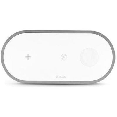 Devia 3In1 Wireless Charger - Handy, Apple Watch, AirPods, 10W, Weiß Devia 3In1 Wireless Charger - Handy, Apple Watch, AirPods, 10W, Weiß