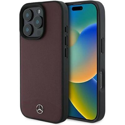 Mercedes MEHMP16X23RBARR iPhone 16 Pro Max 6.9" czerwony/red hardcase Textured And Plain Leather Mag (Apple iPhone 16 Pro Max), Smartphone Hülle, Rot Mercedes MEHMP16X23RBARR iPhone 16 Pro Max 6.9" czerwony/red hardcase Textured And Plain Leather Mag (Apple iPhone 16 Pro Max), Smartphone Hülle, Rot