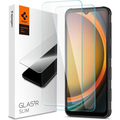 Spigen - Glas.tR Slim (2 pack) - Samsung Galaxy Xcover7 / Xcover7 Pro - Clear (2 Stk., Samsung Galaxy Xcover 7, Samsung Galaxy XCover7 Pro), Smartphone Schutzfolie, Transparent Spigen - Glas.tR Slim (2 pack) - Samsung Galaxy Xcover7 / Xcover7 Pro - Clear (2 Stk., Samsung Galaxy Xcover 7, Samsung Galaxy XCover7 Pro), Smartphone Schutzfolie, Transparent