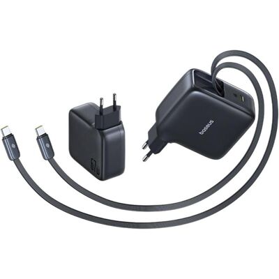 Baseus EnerCore CJ21 (67 W, 3 Ports), USB Ladegerät, Schwarz Baseus EnerCore CJ21 (67 W, 3 Ports), USB Ladegerät, Schwarz